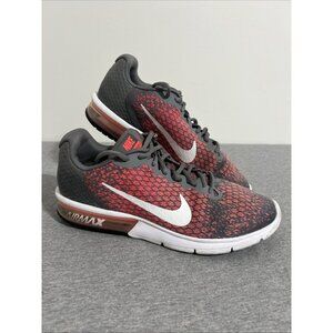Nike Air Max Sequent 2 Women’s 11 Running Shoes 852465-003 Gray Hot Punch